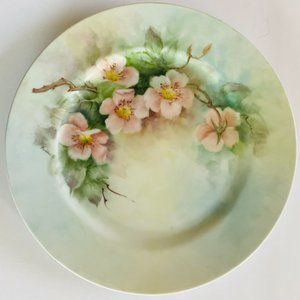 VINTAGE Hand Painted Floral Plate EUC